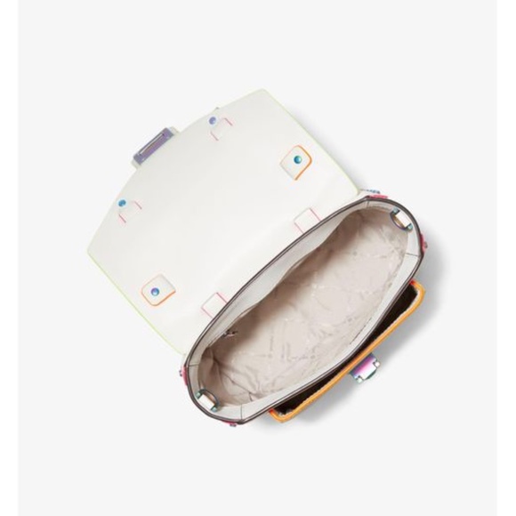 MICHAEL KORS Manhattan Medium Contrast-Trim Leather Satchel - Picture 2 of 13